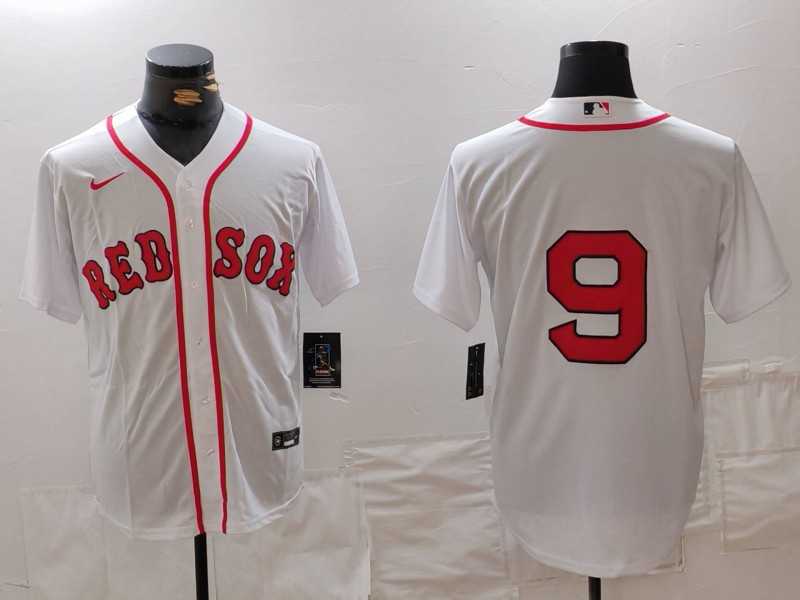 Mens Boston Red Sox #9 Ted Williams White Cool Base Stitched Jersey